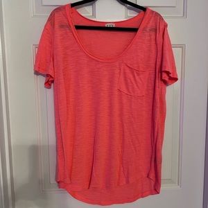 soft neon pink oversized tee shirt in a medium